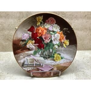 1988 Roses Collectors Plate - Flowers of Your Garden Series - W. l. George